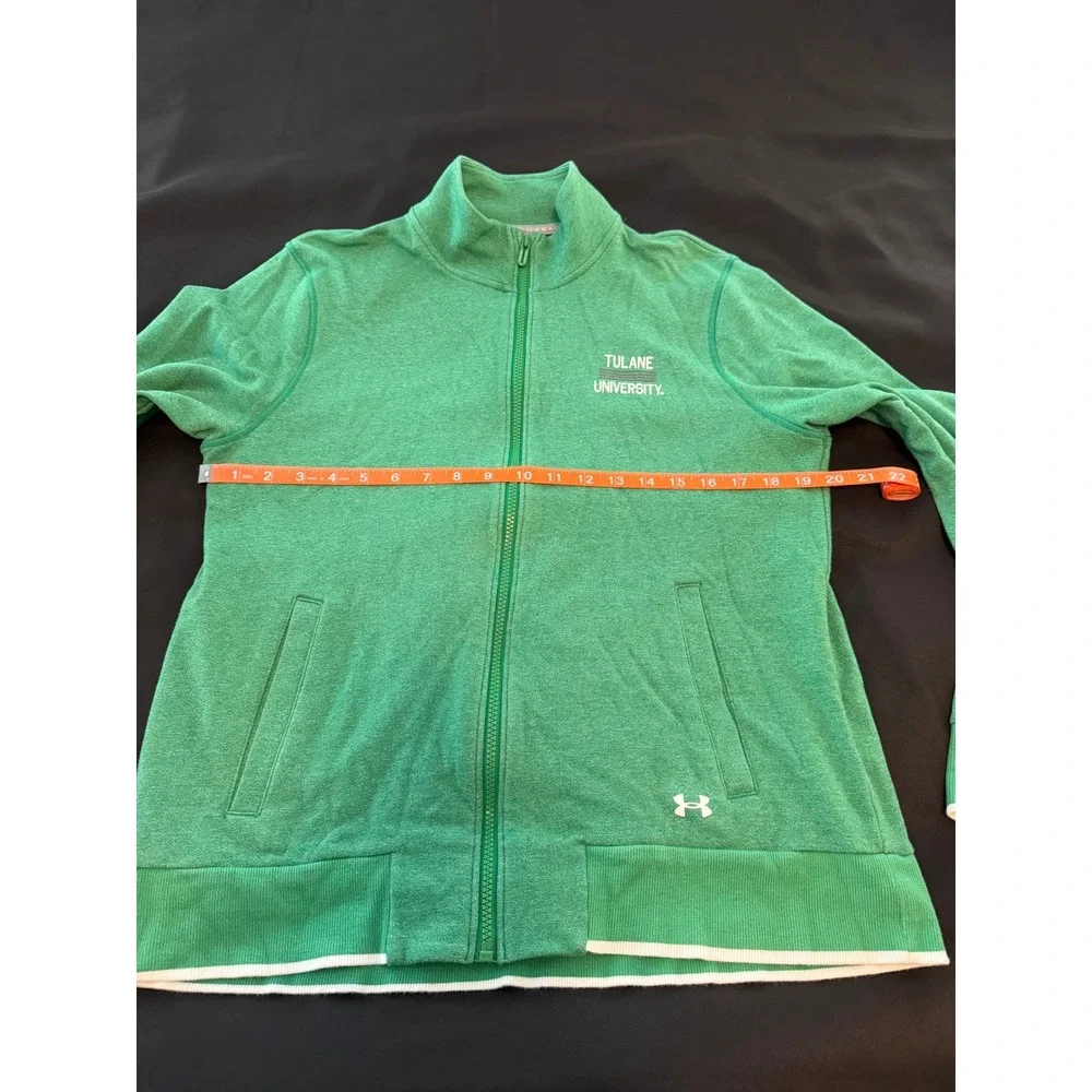 Under Armour Tulane University ColdGear Full Zip Track Jacket Green XL Mens